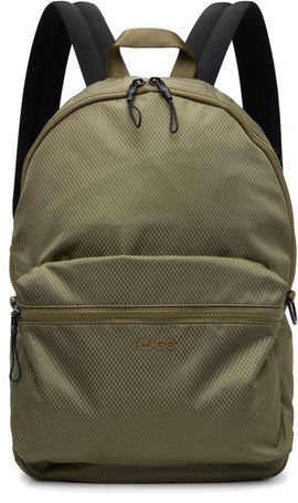 Hugo Hugo Khaki Embossed-Logo Backpack
