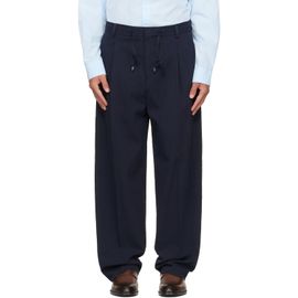 Hugo Hugo Navy Modern-Fit Trousers