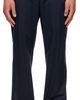 Hugo Hugo Navy Slim-Fit Paper-Touch Stretch Cotton Trousers - 1