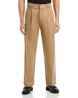 Hugo Hugo Riko Relaxed Fit Cotton Blend Pleated Pants