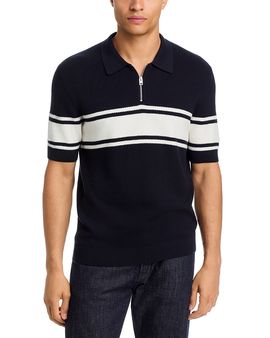 Hugo Hugo Sholton Quarter Zip Stripe Polo Shirt