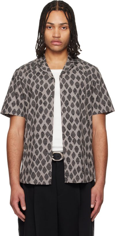 Hugo Hugo Taupe Camp Collar Shirt