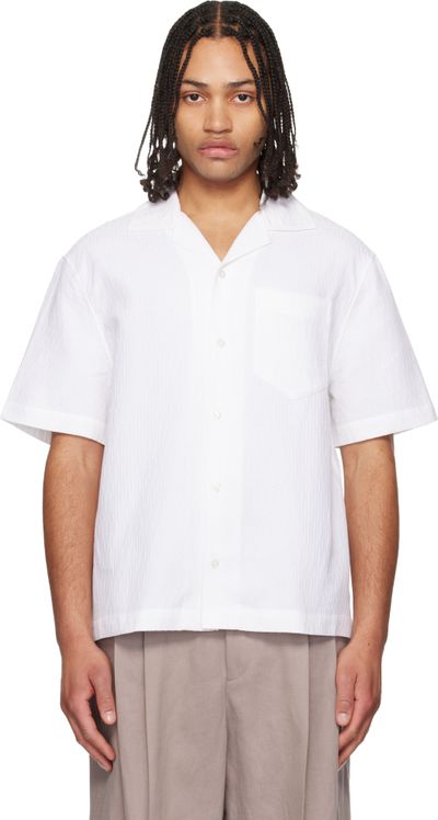 Hugo Hugo White Oversized-Fit Structured Cotton Shirt