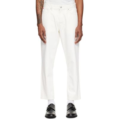 Hugo Hugo White Relaxed-Tapered-Fit Jeans