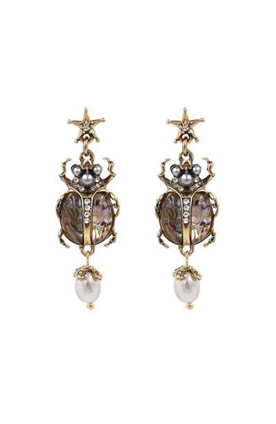 Humanist Beauty Humanist Beauty Vintage Scarab Pearl Earrings