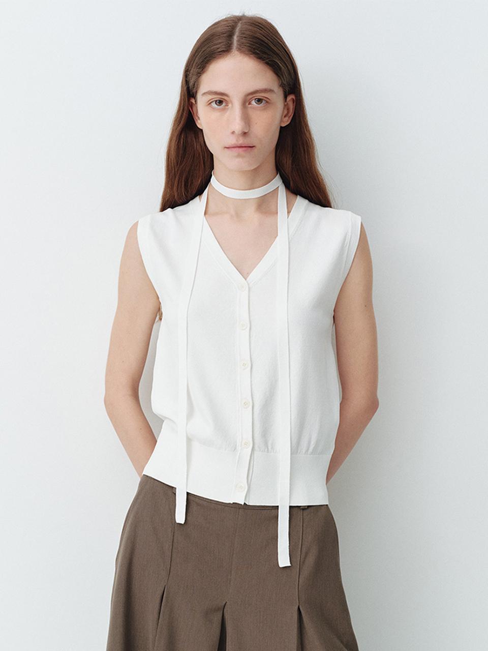 HUNCH Button V-Neck Knit Vest (2color)