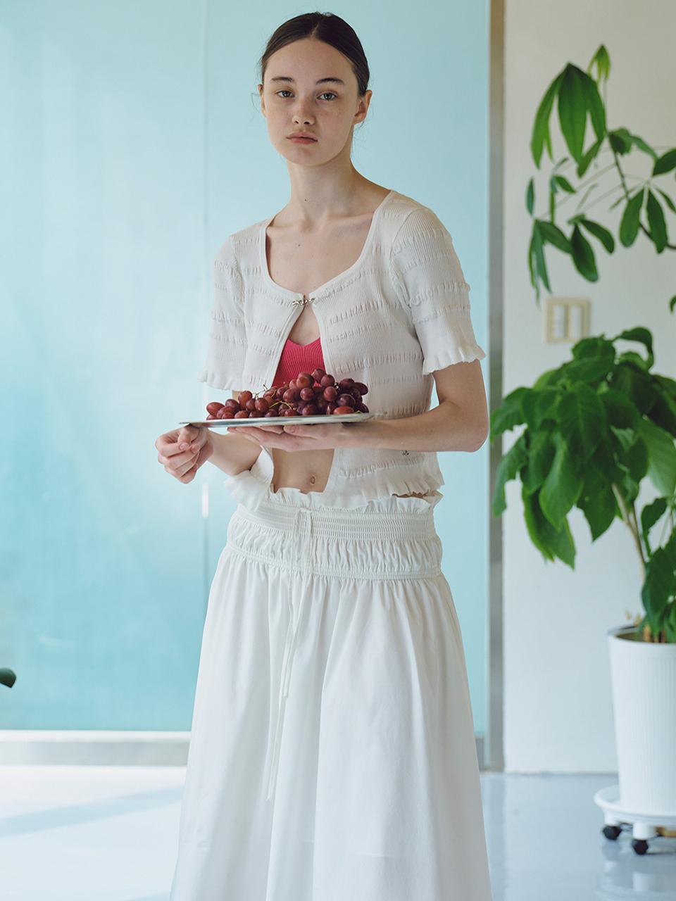 HUNCH Crop U Neck Cardigan [2color]
