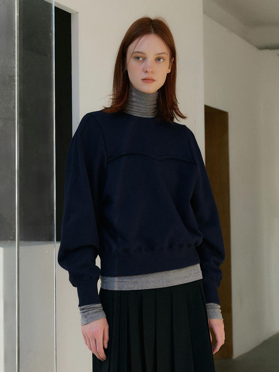 HUNCH Puff sleeve sweatshirt (2color)