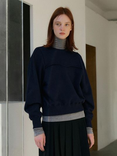 HUNCH Puff sleeve sweatshirt (2color)