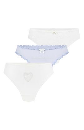 Hunkemöller Hunkemöller 3-Pack Assorted Bridal Lace Thongs