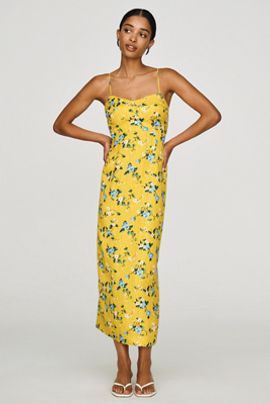 Hunter Bell Amal Linen Midi Dress