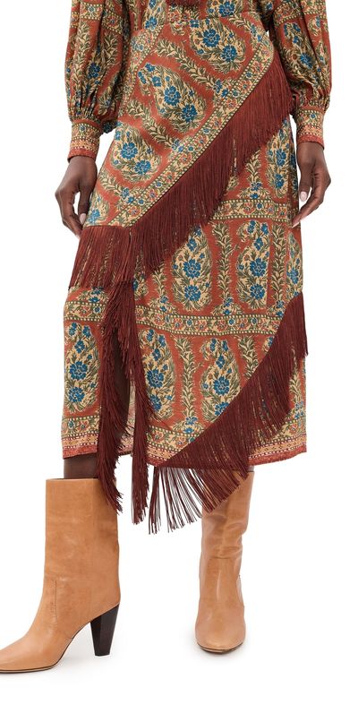 Hunter Bell Hunter Bell Allyne Skirt Amber Glen Brown