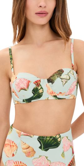 Hunter Bell Hunter Bell Bermuda Bikini Top Somers Shell Mint