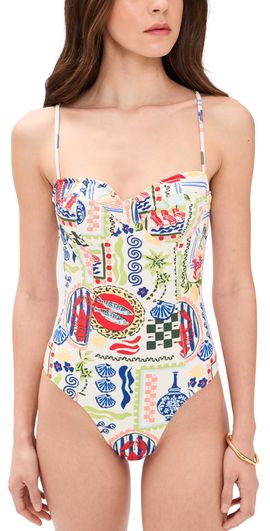 Hunter Bell Hunter Bell Underwire One-Piece Swimsuit Coastal Conversation