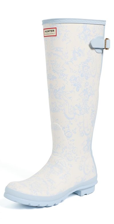 Hunter Boots Hunter Boots Hunter x LoveShackFancy Original Tall Back Adjustable Boots Light Blue 450
