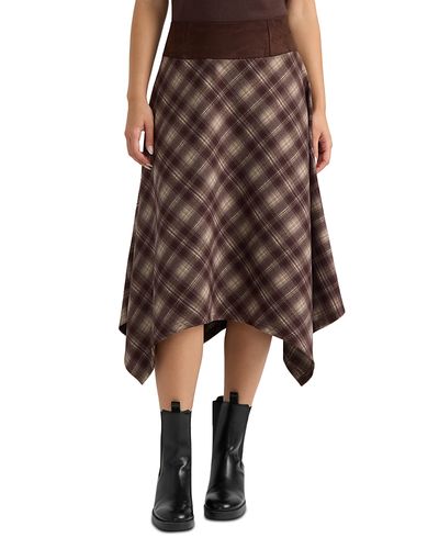 Hunter Hunter Plaid Midi Handkerchief Skirt