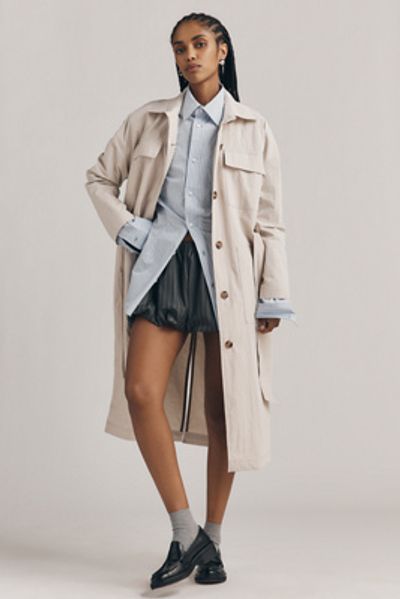 Hunter Patti Belted Utility Trench Coat Jacket