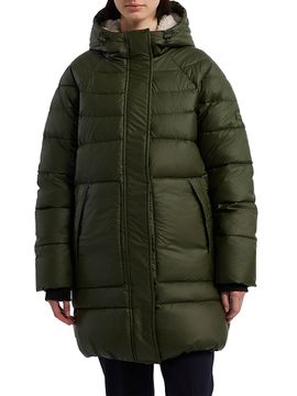 Hunter Women's Quilted Hooded Zip-Front Puffer Coat