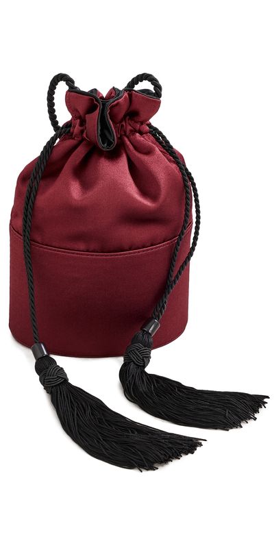 Hunting Season Hunting Season The Satin Lola Bucket Bag Burgundy One