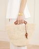 HUNTING SEASON Leather-trimmed raffia tote - 2