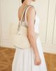 HUNTING SEASON Market leather-trimmed raffia tote - 2