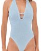 Hunza G Hunza G Adriana Beaded Swim One Piece METALLIC ICE BLUE One - 1