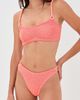 Hunza G Hunza G Crinkle Bikini Set Metallic Coral One - 5