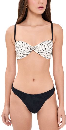 Hunza G Hunza G Delphine Bikini Set Black/Polka Dot