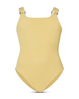 Hunza G Hunza G Girls' Domino Crinkle One Piece Swimsuit