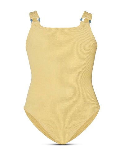 Hunza G Hunza G Girls' Domino Crinkle One Piece Swimsuit