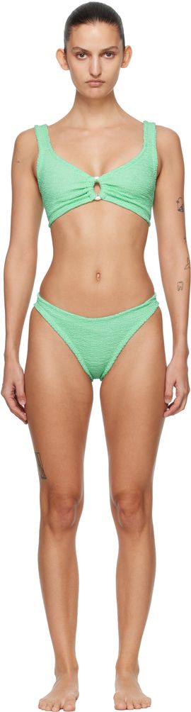 Hunza G Hunza G Green Julia Pearl Hoop Bikini