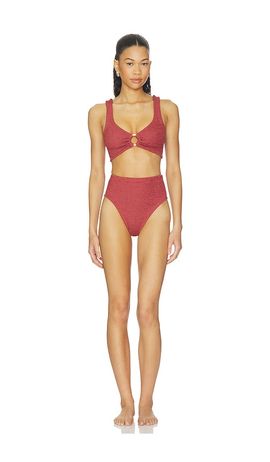 Hunza G Hunza G Nadine Bikini Set With Gold Hoop