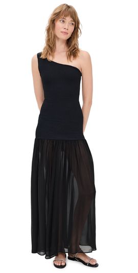 Hunza G Hunza G Nancy Hybrid Dress Black One