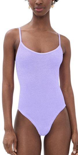 strapless open back dress Hunza G Pamela One Piece in Lilac