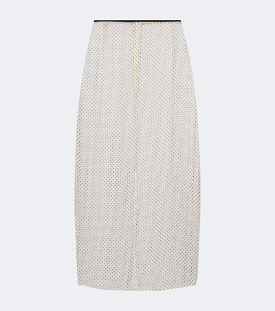 Hunza G Hunza G Polka-dot sheer midi skirt