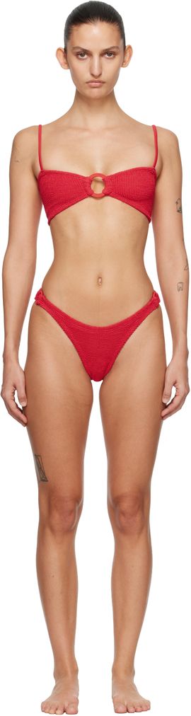 Hunza G Hunza G Red Misty Tonal Hoop Bikini