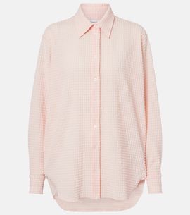 Hunza G Hunza G Resort checked seersucker shirt