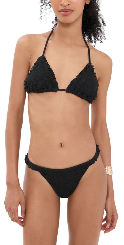 Hunza G Hunza G Ruffle Tie Bikini Black One