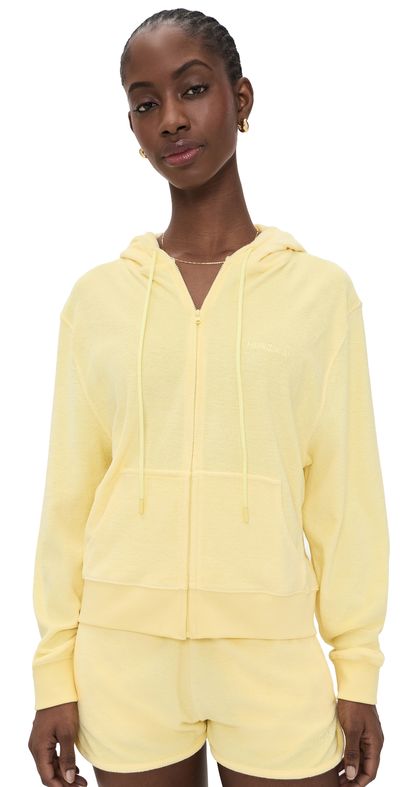 Hunza G Hunza G Terry Zip Up Butter