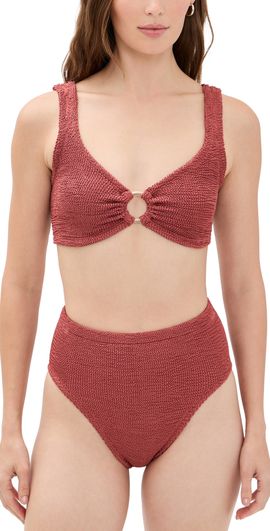 Hunza G Hunza G Women's Bikini Set METALLIC ROSEWOOD One