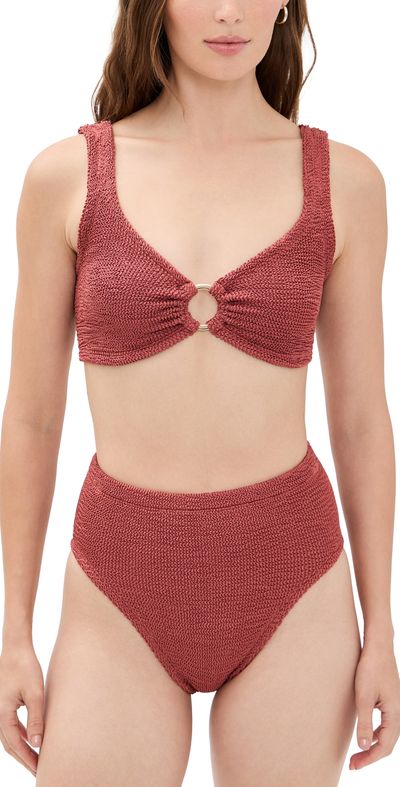 Hunza G Hunza G Women's Bikini Set METALLIC ROSEWOOD One