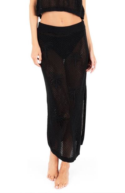 Hurley Hurley Embroidered Open Knit Midi Skirt