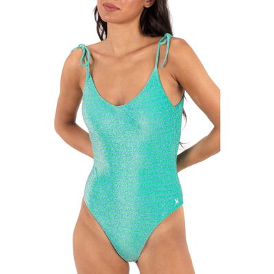 Hurley Hurley Metallic Stripe One-Piece Swimsuit