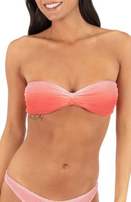Hurley Hurley Ombré Scrunch Bandeau Strapless Bikini Top