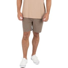 Hurley Hurley Raleigh Volley Stripe Cotton & Linen Drawstring Shorts