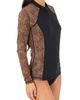 Hurley Hurley Soft Spot Zip Front Long Sleeve Rashguard One-Piece Swimsuit - 3