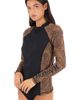 Hurley Hurley Soft Spot Zip Front Long Sleeve Rashguard One-Piece Swimsuit - 4