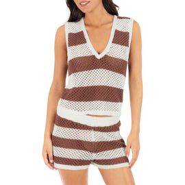 Hurley Hurley Stripe Crochet Cover-Up Shorts
