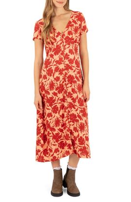 Hurley Hurley Sunset Floral Midi Dress