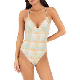 Hurley Hurley Vacay Plaid Underwire One-Piece Swimsuit